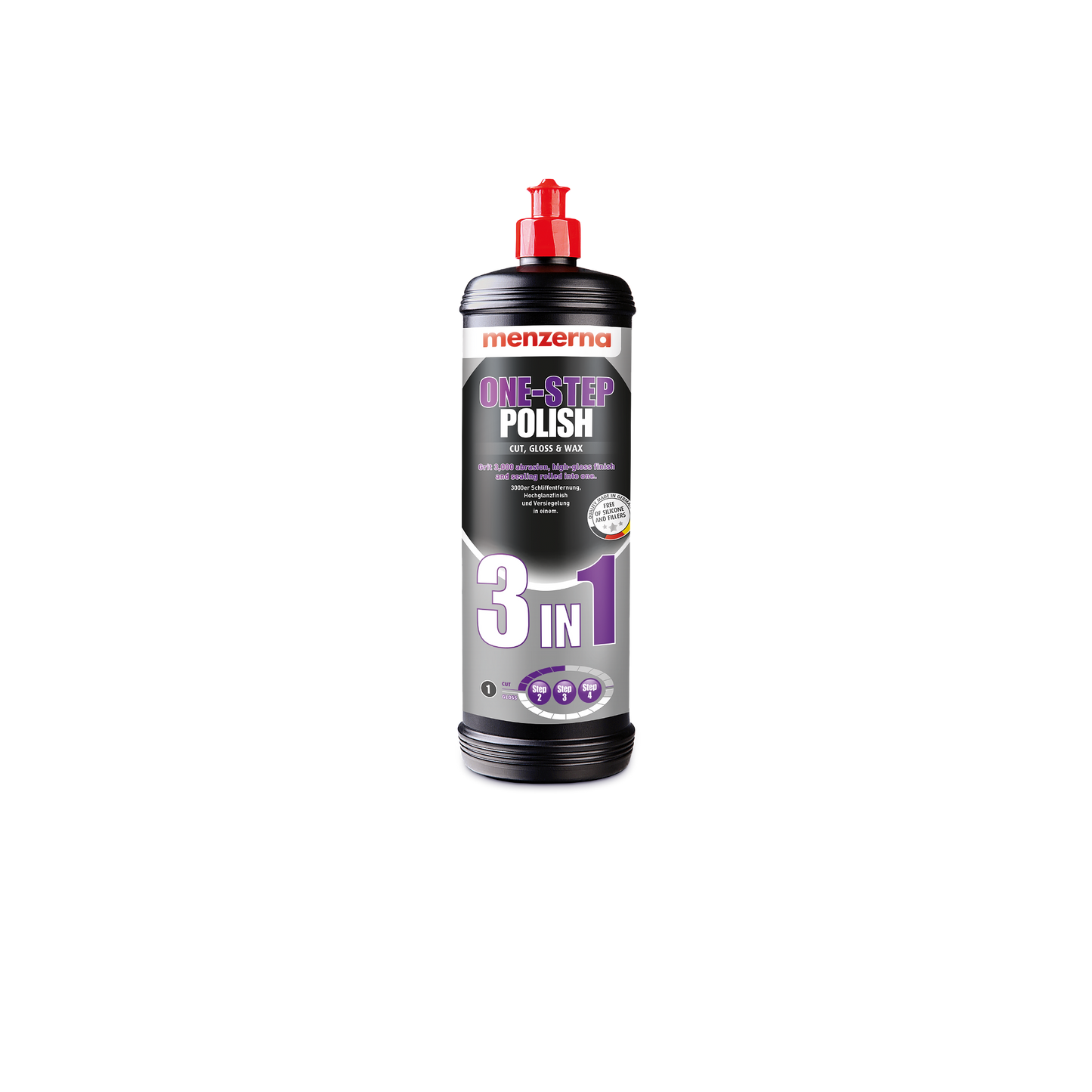 Polimento Menzerna One Step Polish 3 em 1 Corte médio + alto brilho + cera protetora