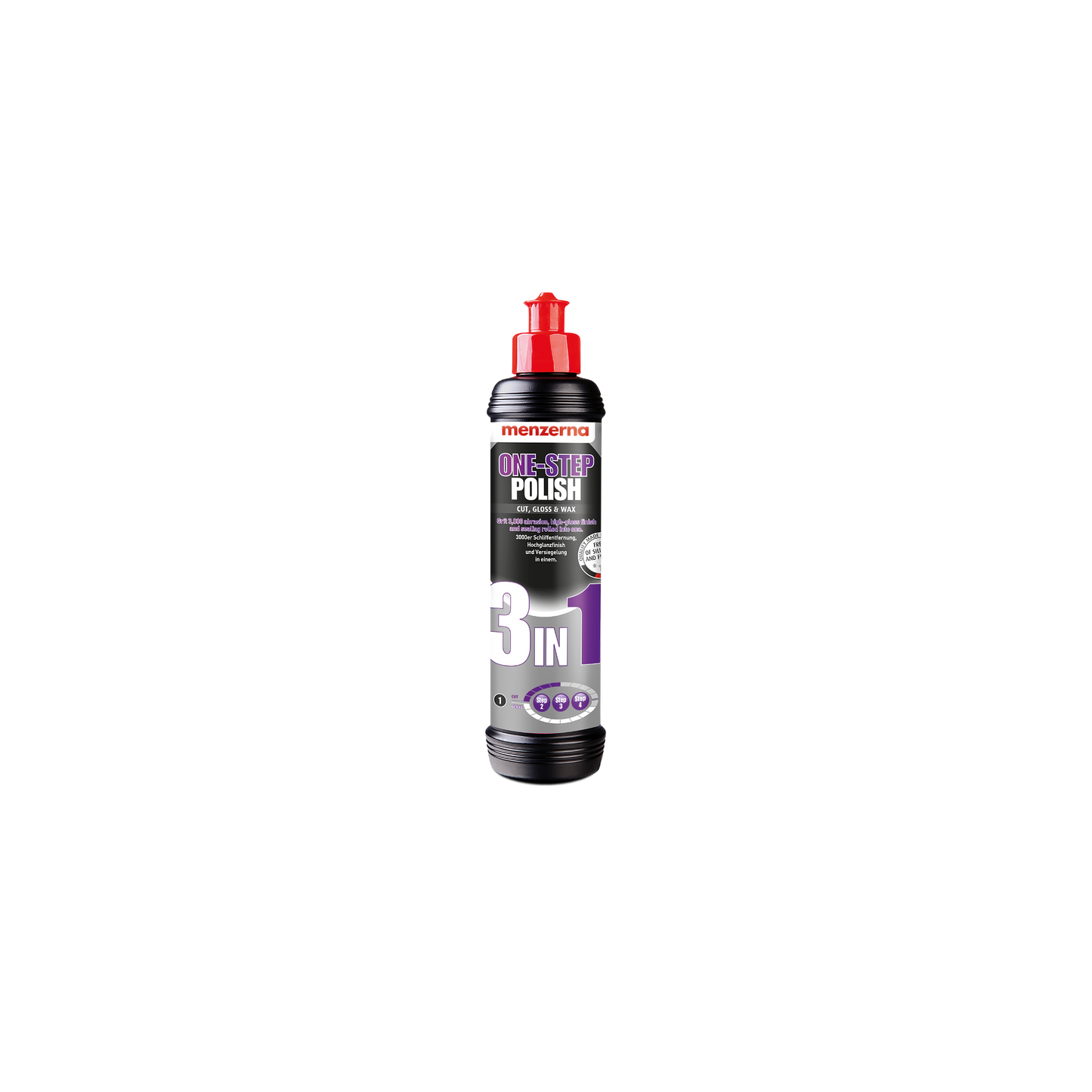 Polimento Menzerna One Step Polish 3 em 1 Corte médio + alto brilho + cera protetora