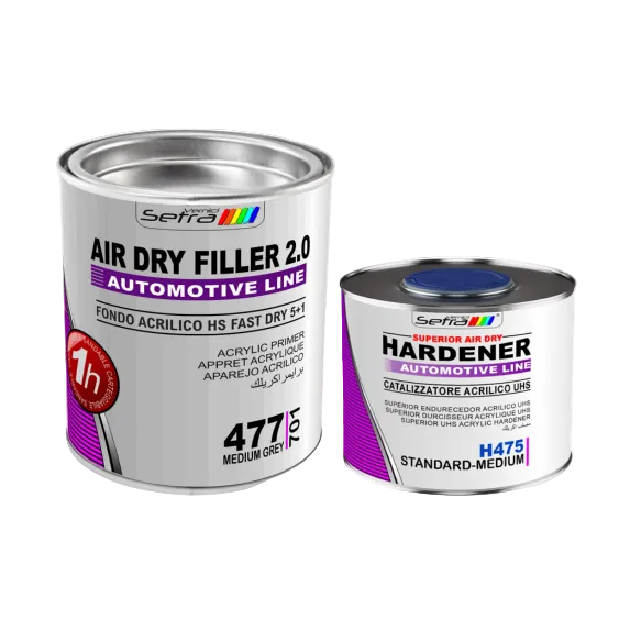 Aparejo Air Dry Filler 5+1 2.0 HS – Gris Medio de secado rápido, 4.5 L