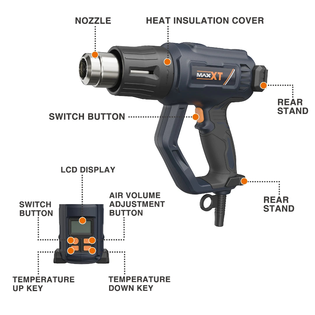 Pistola de aire caliente Maxxt 2000W 220-240V