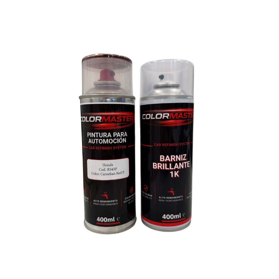 Kit pintura Honda R543P Carnelian Red P.| Listo al uso