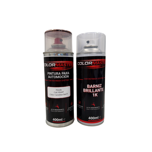 Kit pintura Honda R543P Carnelian Red P.| Listo al uso