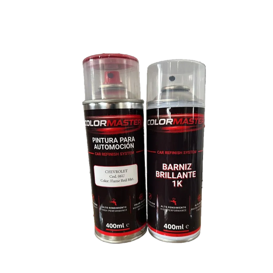 Kit pintura Chevrolet 06U Flame Red Met.| Listo al uso