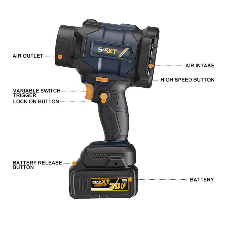 Soplador de aire 20V 2Ah