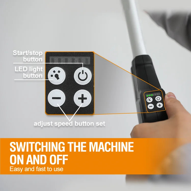 Lijadora eléctrica de pared Maxxt 400W Ø225mm 4mm. Mango telescópico.