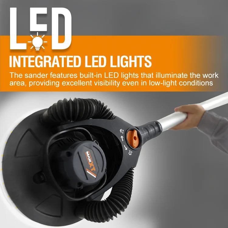 Lijadora eléctrica de pared Maxxt 400W Ø225mm 4mm. Mango telescópico.